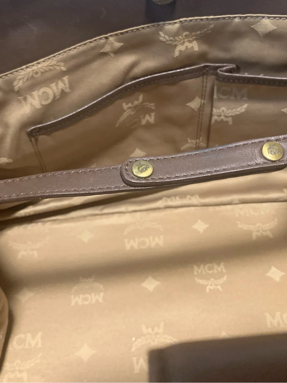 MCM Quilted Brown Leather Shoulder Bag Limited Edition - Picture 13 of 16